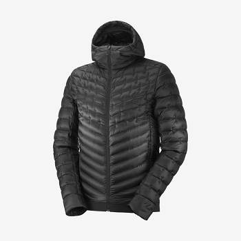 Salomon Jackets OUTLINE DOWN Men's Softshell Jackets Black | AU-O2202