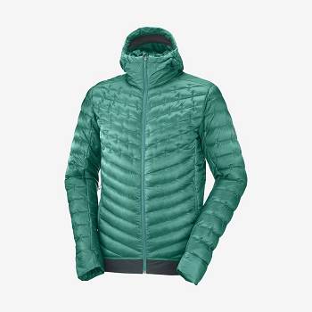 Salomon Jackets OUTLINE DOWN Men's Softshell Jackets Green | AU-W2370