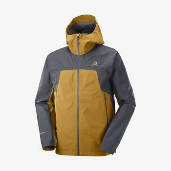 Salomon Jackets OUTLINE GORE-TEX 2.5 LAYERS Men's Softshell Jackets Yellow | AU-A2242