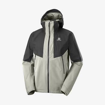 Salomon Jackets OUTLINE GORE-TEX HYBRID Men's Softshell Jackets Black / Grey | AU-N1351