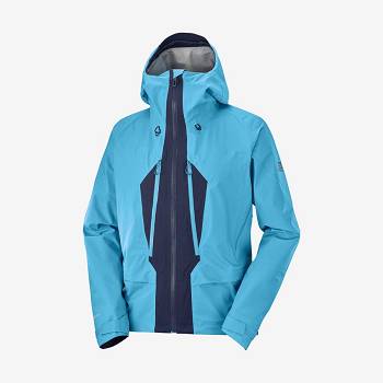 Salomon Jackets OUTPEAK GORE-TEX 3L Men's Softshell Jackets Blue | AU-L2236