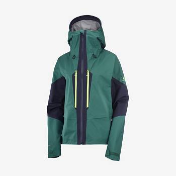 Salomon Jackets OUTPEAK GORE-TEX 3L Women's Softshell Jackets Green | AU-S2234