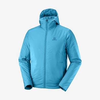 Salomon Jackets OUTRACK INSULATED Men's Softshell Jackets Blue | AU-W1330