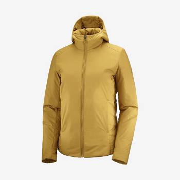 Salomon Jackets OUTRACK INSULATED Women's Softshell Jackets Yellow | AU-O2496