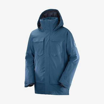 Salomon Jackets STANCE CARGO Men's Softshell Jackets Blue | AU-S1968