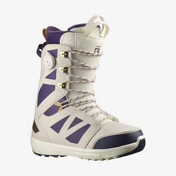 Salomon LAUNCH LACE SJ BOA TEAM Men's Ski Boots Beige | AU-N1407