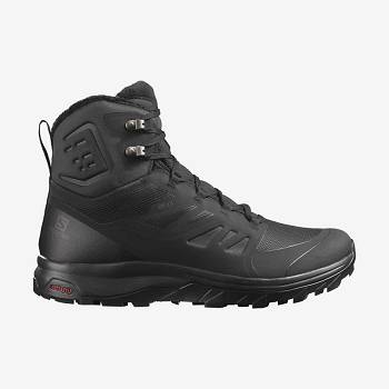 Salomon OUTBLAST THINSULATE™ CLIMASALOMON™ Men's Waterproof Boots Black | AU-L1361