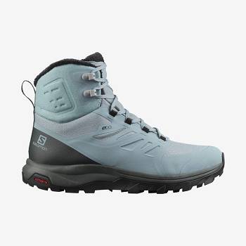 Salomon OUTBLAST THINSULATE™ CLIMASALOMON™ WATERPROOF Women's Hiking Boots Blue | AU-O1518