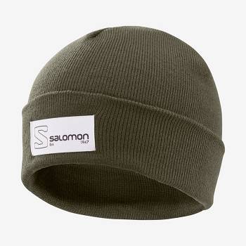 Salomon OUTLIFE LOGO Men's Hats Olive | AU-N2373