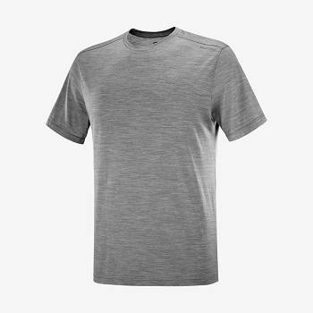 Salomon OUTLIFE MERINO BLEND Men's T Shirts Grey | AU-S1632