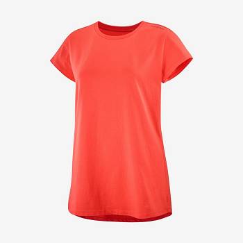 Salomon OUTLIFE SCOOP HEM TEE W Women's T Shirts Orange | AU-M2574