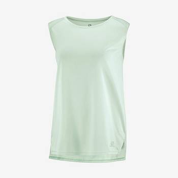 Salomon OUTLINE SUMMER Women's T Shirts Green | AU-N1848