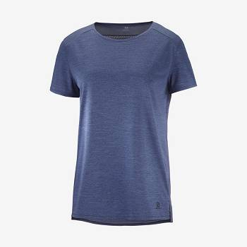 Salomon OUTLINE SUMMER Women's T Shirts Navy | AU-O1376