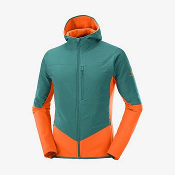 Salomon OUTLINE WARM HYBRID Men's Hoodie Green | AU-M1867