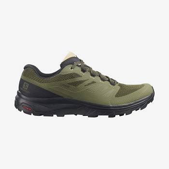 Salomon OUTLINE WIDE GORE-TEX Men's Hiking Shoes Olive | AU-N2590