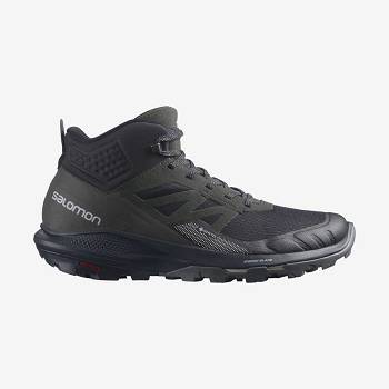 Salomon OUTPULSE MID GORE-TEX Men's Hiking Boots Black | AU-W1690