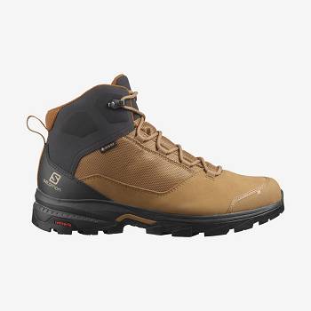 Salomon OUTWARD GORE-TEX Men's Hiking Boots Black / Brown | AU-O2624