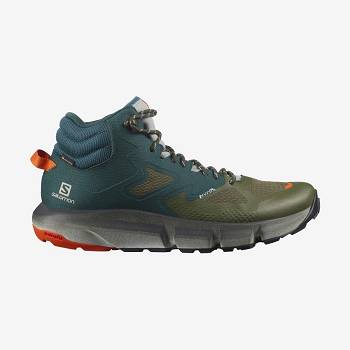 Salomon PREDICT HIKE MID GORE-TEX Men's Hiking Boots Deep Green / Olive | AU-W2190