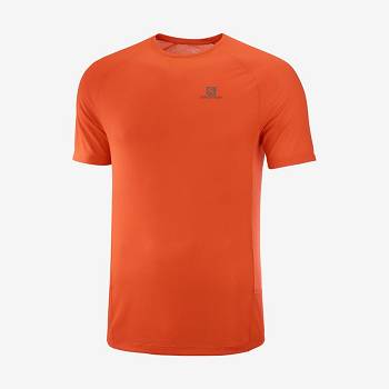 Salomon PROMO CROSS REBEL Men's T Shirts Orange | AU-O2412