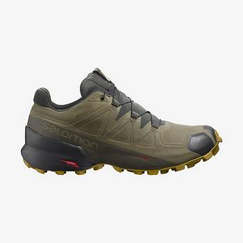 Salomon SPEEDCROSS 5 GORE-TEX Men's Trail Running Shoes Olive | AU-M1356