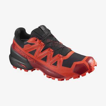 Salomon SPIKECROSS 5 GORE-TEX Men's Trail Running Shoes Black / Red | AU-S2101