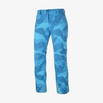 Salomon THE BRILLIANT Women's Ski Pants Blue / Black | AU-S1569