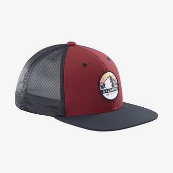 Salomon TRUCKER Men's Hats Red | AU-S1324