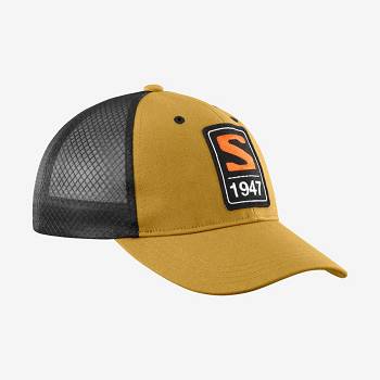 Salomon TRUCKER Men's Hats Yellow | AU-M1461