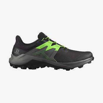 Salomon WILDCROSS 2 Men's Trail Running Shoes Black / Green | AU-O1397