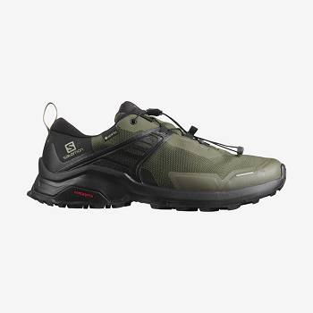 Salomon X RAISE GORE-TEX Men's Hiking Shoes Black / Olive | AU-O2260