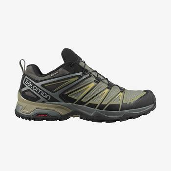 Salomon X ULTRA 3 GORE-TEX Men's Hiking Shoes Grey / Green | AU-A2116