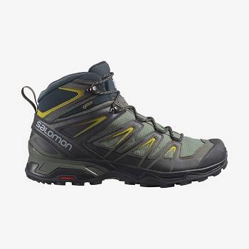 Salomon X ULTRA 3 MID GORE-TEX Men's Hiking Boots Olive | AU-L2488