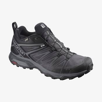 Salomon X ULTRA 3 WIDE GORE-TEX Men's Hiking Shoes Black | AU-W3590