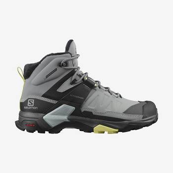 Salomon X ULTRA 4 MID WINTER THINSULATE™ CLIMASALOMON™ Women's Waterproof Boots Grey | AU-wO2517