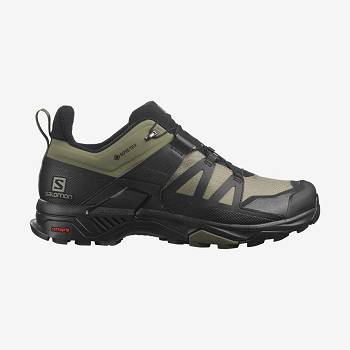 Salomon X ULTRA 4 WIDE GORE-TEX Men's Hiking Shoes Olive / Black | AU-S1394