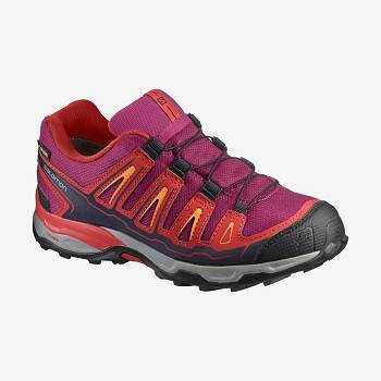 Salomon X-ULTRA MID GORE-TEX Kids' Waterproof Shoes Red | AU-M1013