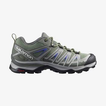 Salomon X ULTRA PIONEER Women's Hiking Shoes Green / Grey | AU-L1417